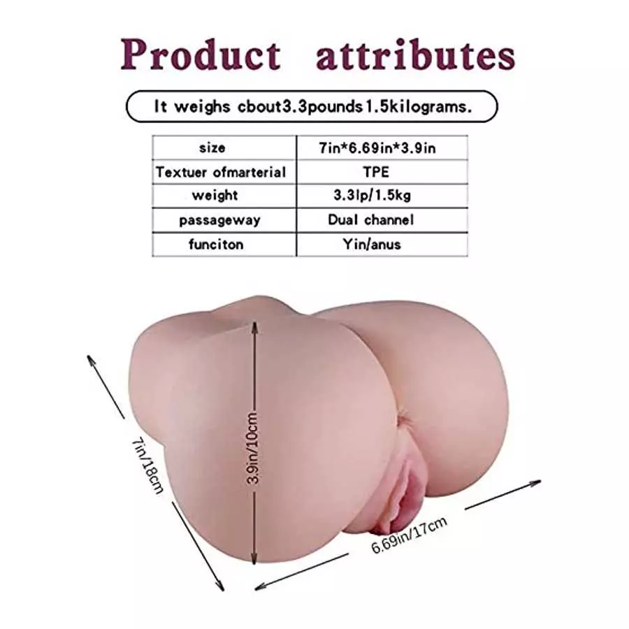 Men Massage Trainer Realistic 3D Pocket Pussycats with Tight Sleeve Stroker Mouth and Pussy Double Head Masturbration Cup Hand F