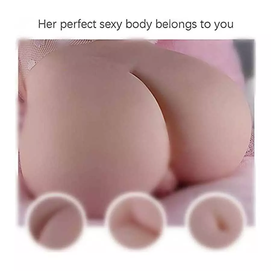 Men Massage Trainer Realistic 3D Pocket Pussycats with Tight Sleeve Stroker Mouth and Pussy Double Head Masturbration Cup Hand F