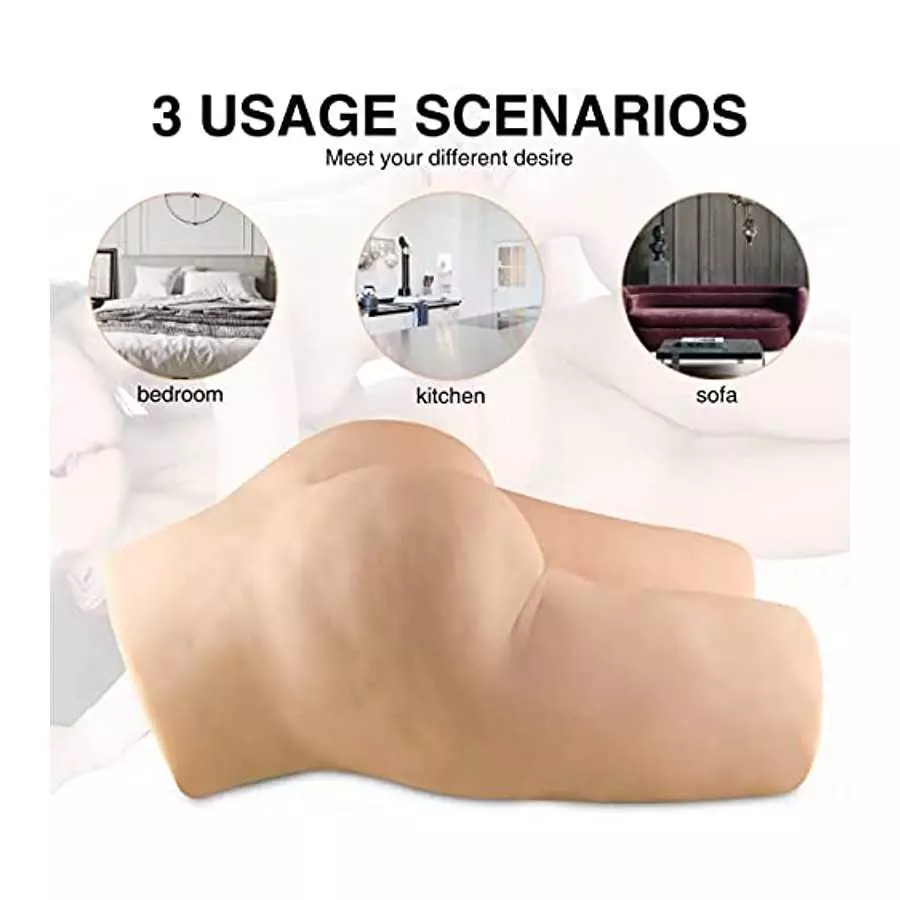 TOMYEUS 24 lbs Realistic Male Masturbator with Virgin Pussy and Anus, Life Size Pussy Ass Masturbator Sex Toys for Male Masturba