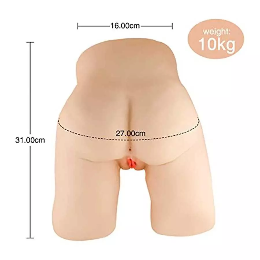 TOMYEUS 24 lbs Realistic Male Masturbator with Virgin Pussy and Anus, Life Size Pussy Ass Masturbator Sex Toys for Male Masturba
