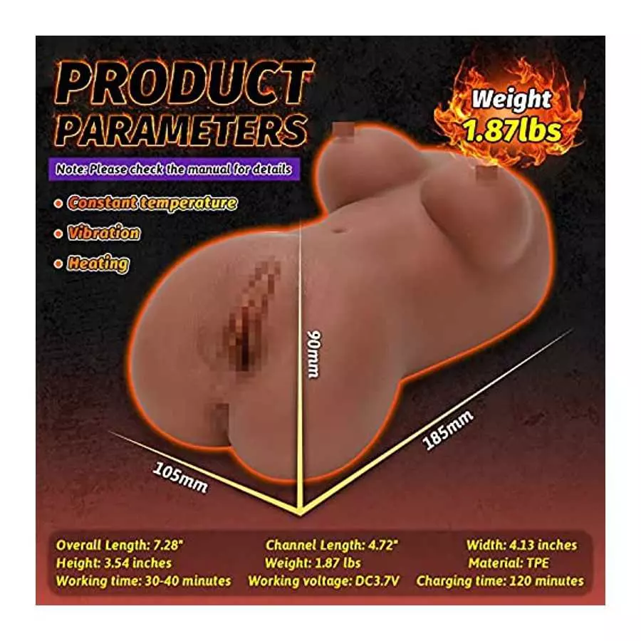 JNX Male Masturbators Automatic Heating Electric Pocket Pussy with 7 Vibration Modes Built in Vibrator Toys for Men's Sex Adult