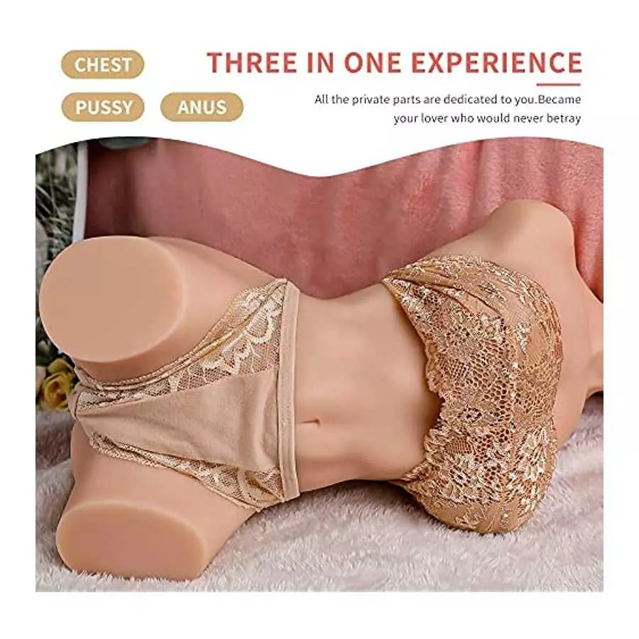 7.7LB Female Sex Doll Torso 3 in 1 Male Masturbators Adult Sex Toy Stroker for Men Vagina Boobs Ass Lifelike Pussy Doll