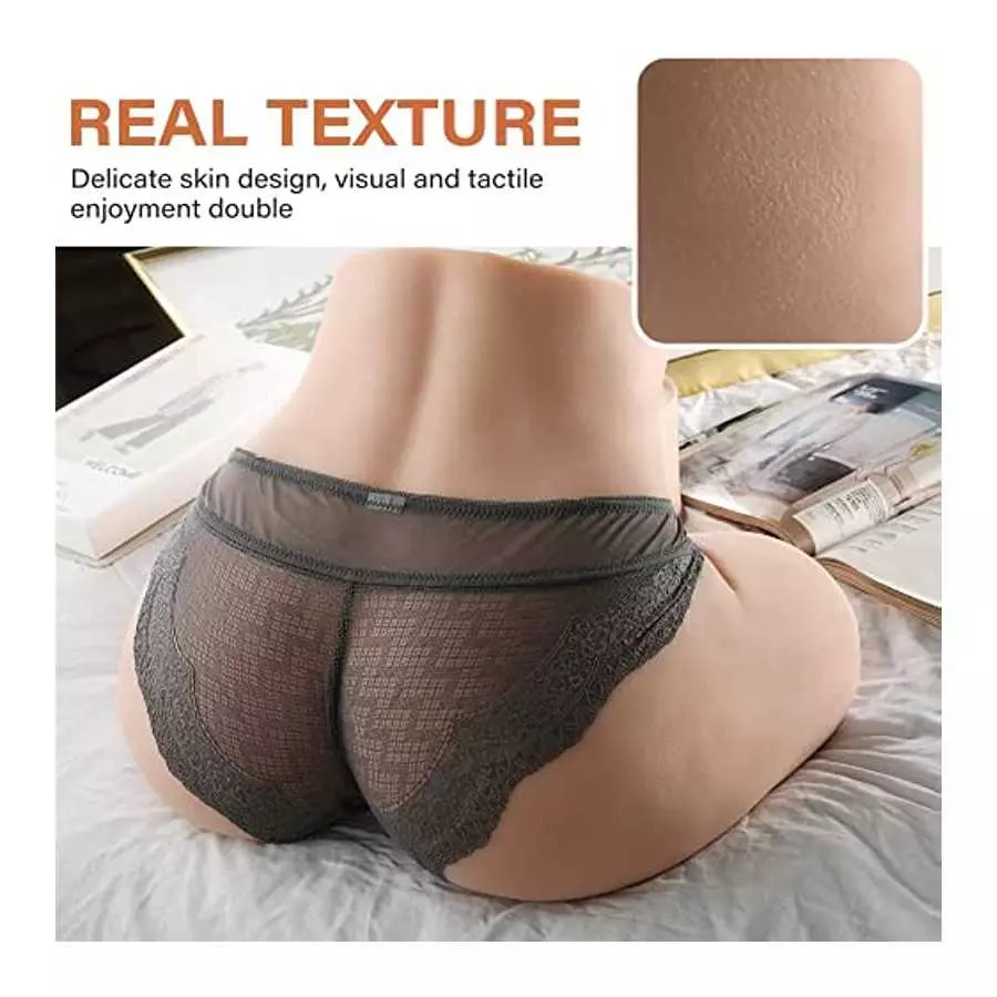 Yelolo Male Masturbator Fat Butt 3D Tight Vagina Anal Channel, Realistic Male Sex Toy for Men Masturbation,Pussy Ass Masturbator