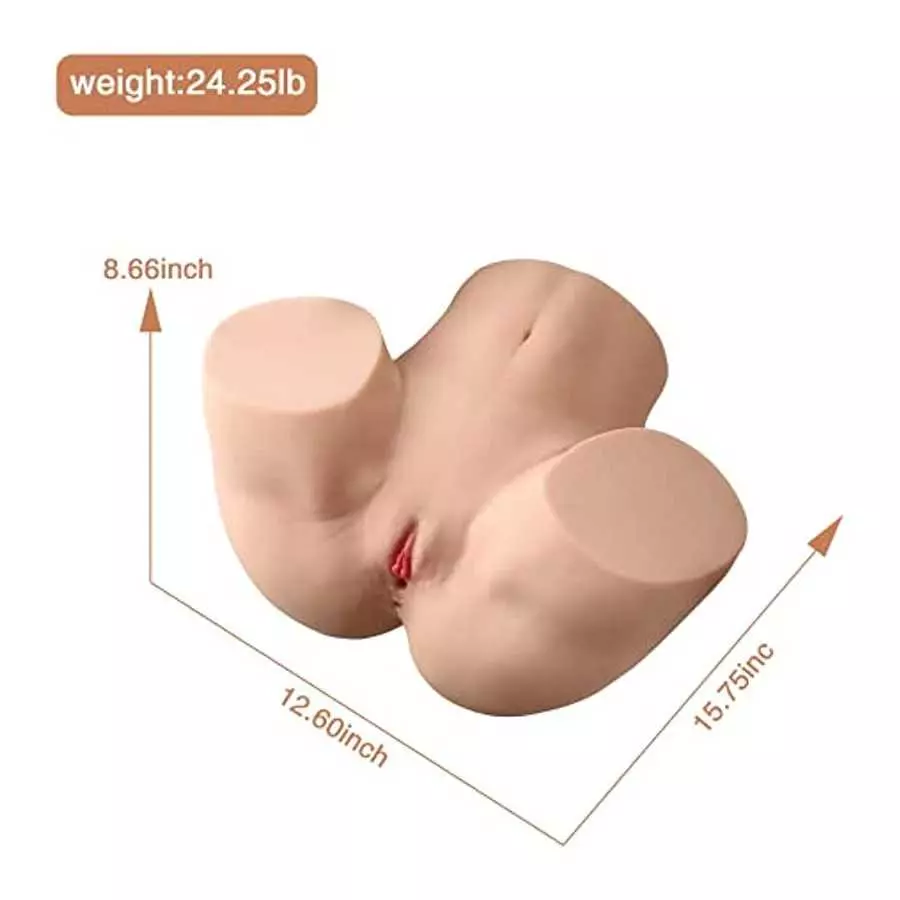 Yelolo Male Masturbator Fat Butt 3D Tight Vagina Anal Channel, Realistic Male Sex Toy for Men Masturbation,Pussy Ass Masturbator