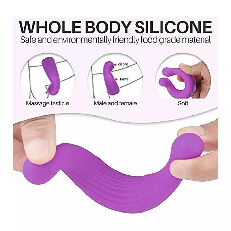 Vibrating Cock Ring Male Stamina Trainer, 9 Vibration Modes Sex Toys for Men, Clitoral Stimulator Dual Motor Penis Trainer Adult