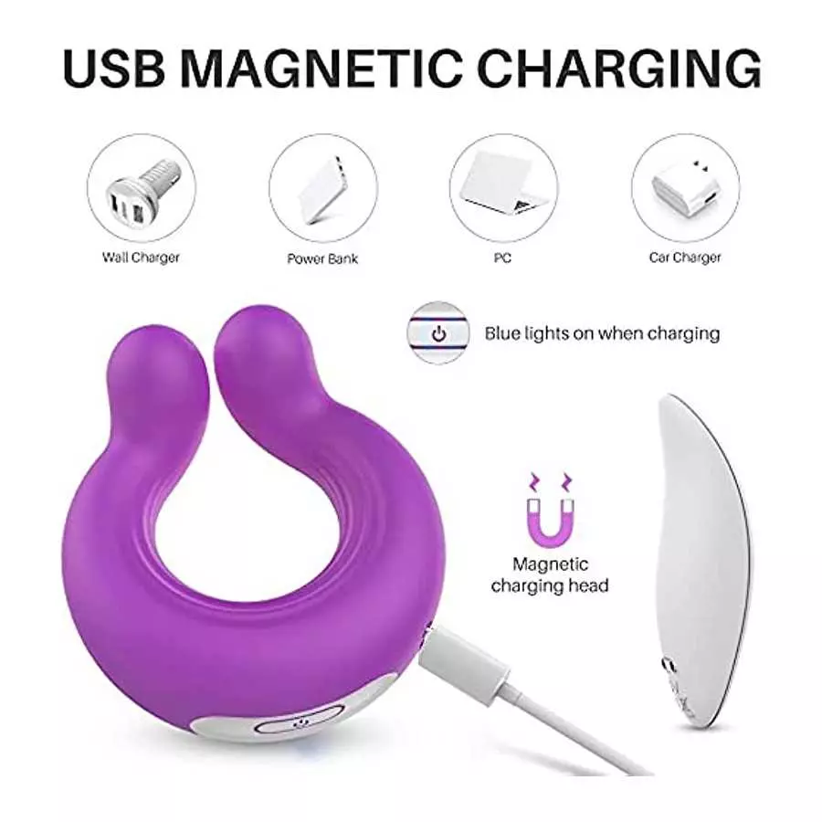 Vibrating Cock Ring Male Stamina Trainer, 9 Vibration Modes Sex Toys for Men, Clitoral Stimulator Dual Motor Penis Trainer Adult