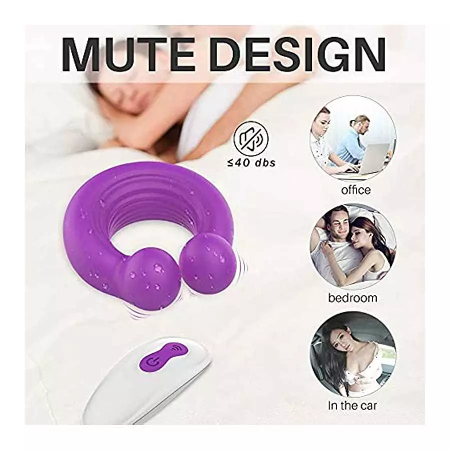 Vibrating Cock Ring Male Stamina Trainer, 9 Vibration Modes Sex Toys for Men, Clitoral Stimulator Dual Motor Penis Trainer Adult
