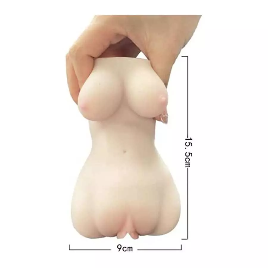 Mini Doll Male masturbator Toy Waterproof Pocket cat Ass Silicone Masturbation Cup for Men, Lifelike Female Torso, 4.0 Count