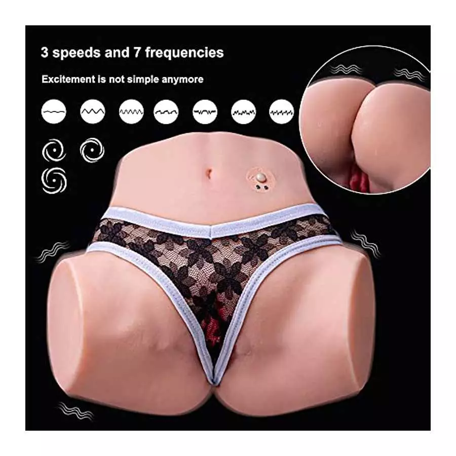 6.39lb Vibrating Stroker Realistic Vagina Ass Sex Toy Male Masturbator Rechargeable Sex Doll Rechargeable Lifelike Pussy for Men