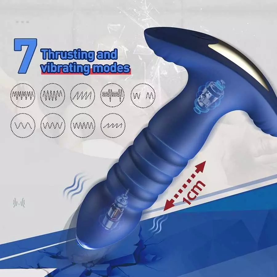 Anal Plug Vibrator with App Control Sex Toy for Men Women - Prostate Massager with 7 Thrusting & Vibrating Modes Adult Sex Toys 