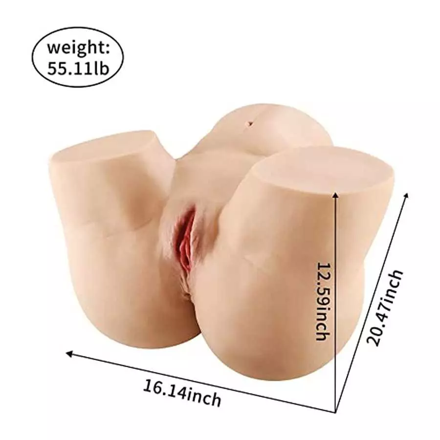 Yelolo Male Masturbator Fat Butt 3D Vagina Anal Channel, Realistic Male Sex Toy for Men Masturbation, Pussy Ass Masturbators Rea