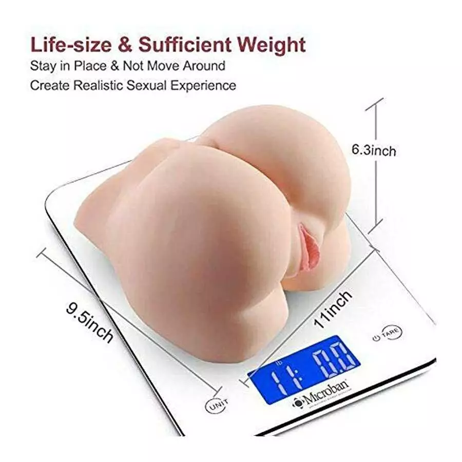 Male Masturbator Big Pussy Ass Male Sex Doll, 3D Realistic Life-Sized Pussy Silicone Vagina with Anal Channel