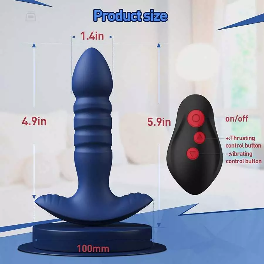 Anal Plug Vibrator with App Control Sex Toy for Men Women - Prostate Massager with 7 Thrusting & Vibrating Modes Adult Sex Toys 