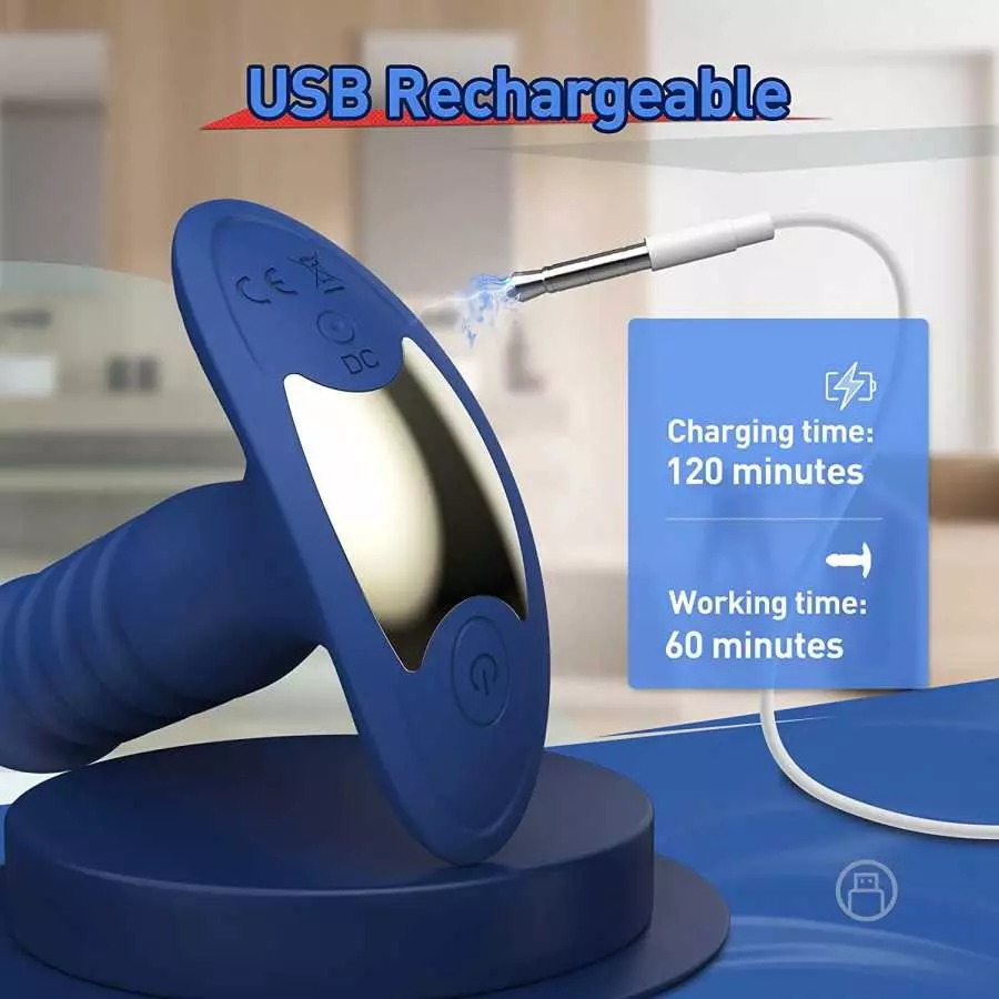 Anal Plug Vibrator with App Control Sex Toy for Men Women - Prostate Massager with 7 Thrusting & Vibrating Modes Adult Sex Toys 