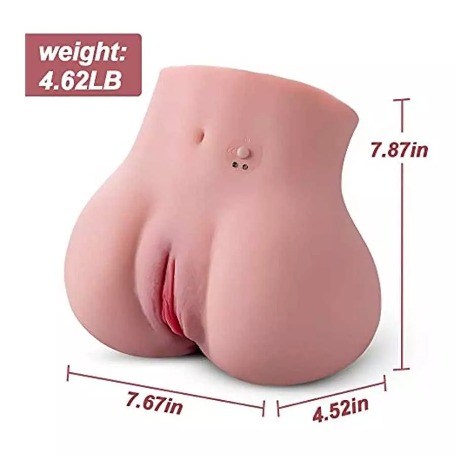2.3KG Pussy Ass Male masturbator with Virgin Tight Labia, 3 Speed 7 Frequency Vibration Magnetic Charging 3D Channel Suitable fo