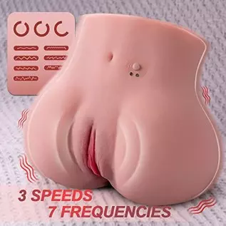 2.3KG Pussy Ass Male masturbator with Virgin Tight Labia, 3 Speed 7 Frequency Vibration Magnetic Charging 3D Channel Suitable fo 2.3KG Pussy Ass Male masturbator with Virgin Tight Labia, 3 Speed 7 Frequency Vibration Magnetic Charging 3D Channel Suitable fo