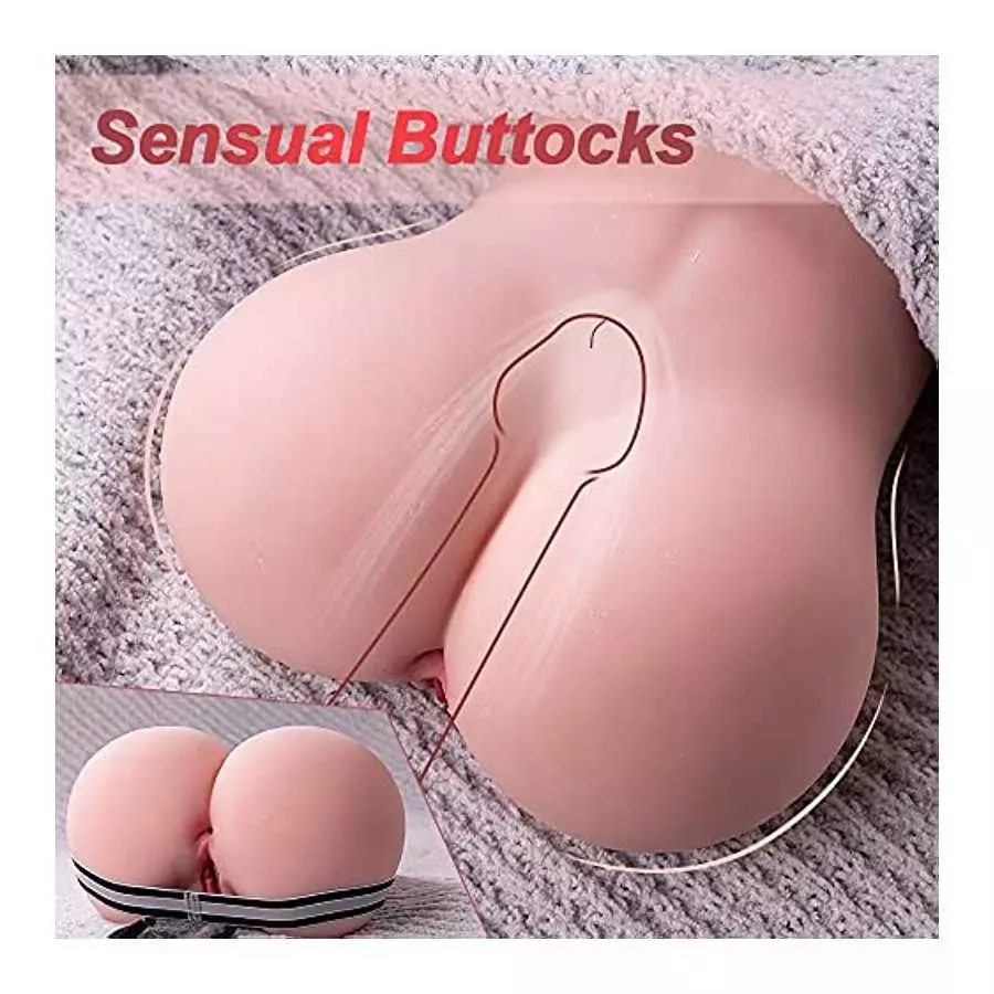 2.3KG Pussy Ass Male masturbator with Virgin Tight Labia, 3 Speed 7 Frequency Vibration Magnetic Charging 3D Channel Suitable fo