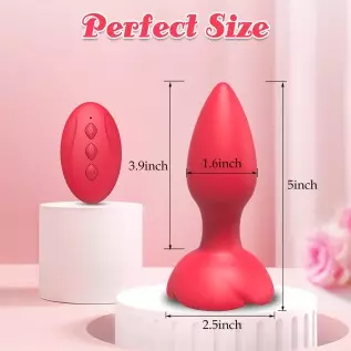 Anal Sex Toys Rose Sex Stimulator for Women, Vibrating Butt Anal Plugs, Remote Control Anal Vibrator with 10 Modes & Rose Base, Anal Sex Toys Rose Sex Stimulator for Women, Vibrating Butt Anal Plugs, Remote Control Anal Vibrator with 10 Modes & Rose Base,