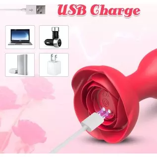 Anal Sex Toys Rose Sex Stimulator for Women, Vibrating Butt Anal Plugs, Remote Control Anal Vibrator with 10 Modes & Rose Base, Anal Sex Toys Rose Sex Stimulator for Women, Vibrating Butt Anal Plugs, Remote Control Anal Vibrator with 10 Modes & Rose Base,