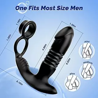 Adult Male Sex Toys for Men's Sex – Anal Sex Toys Prostate Massager with Dual Cock Ring Anal Plug, App & Remote Control Butt Plu Adult Male Sex Toys for Men's Sex – Anal Sex Toys Prostate Massager with Dual Cock Ring Anal Plug, App & Remote Control Butt Plu