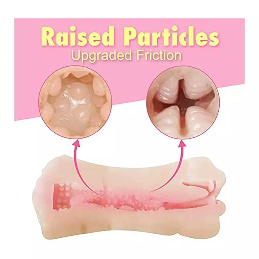 Male Masturbator Pocket Pussy Stroker, Yoaiv 3D Realistic Tight Vagina and Textured Mouth for Oral Sex, Double Stimulation Blowj
