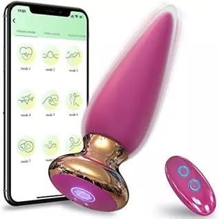 App & Remote Control Anal Butt Vibrator Prostate Massager, 9 Classic Vibrating Modes G-Spot Vibrator Rechargeable APP Control An