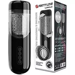 Pretty Love Lorelei Rotating & Thrusting Masturbator - Black