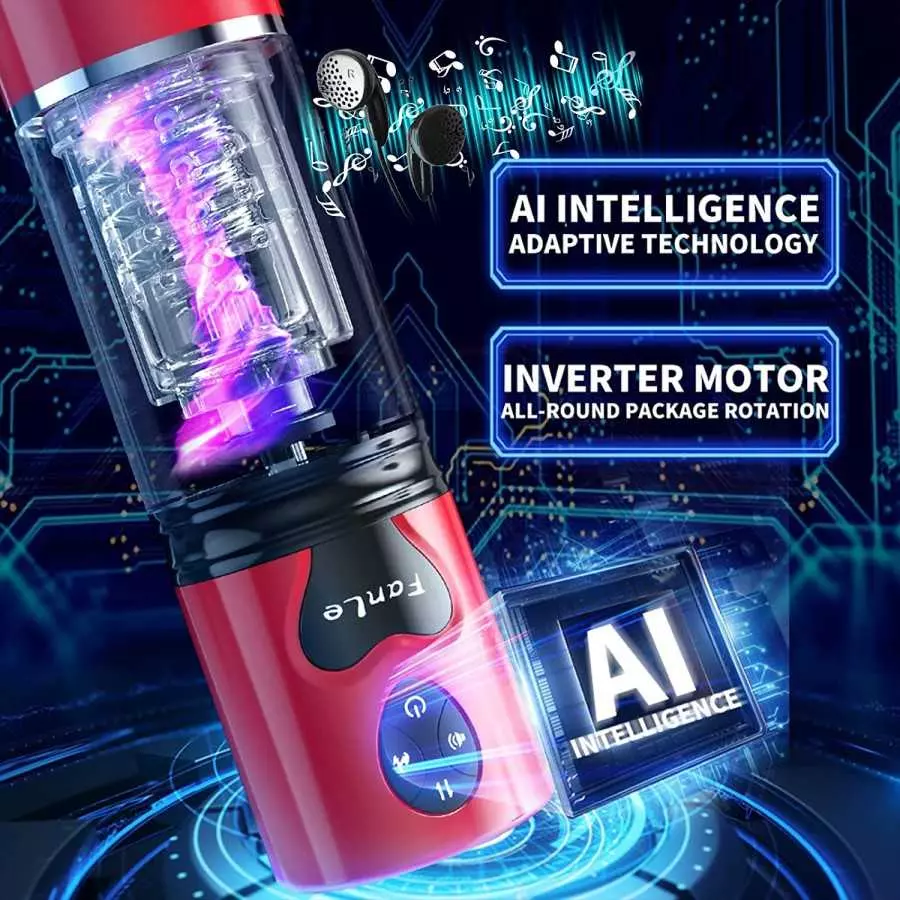 CherryBy Male Masturbator, Automatic Telescopic Male Masturbator with Upgraded 5 Telescopic Rotation Modes, 3D Realistic Vagina