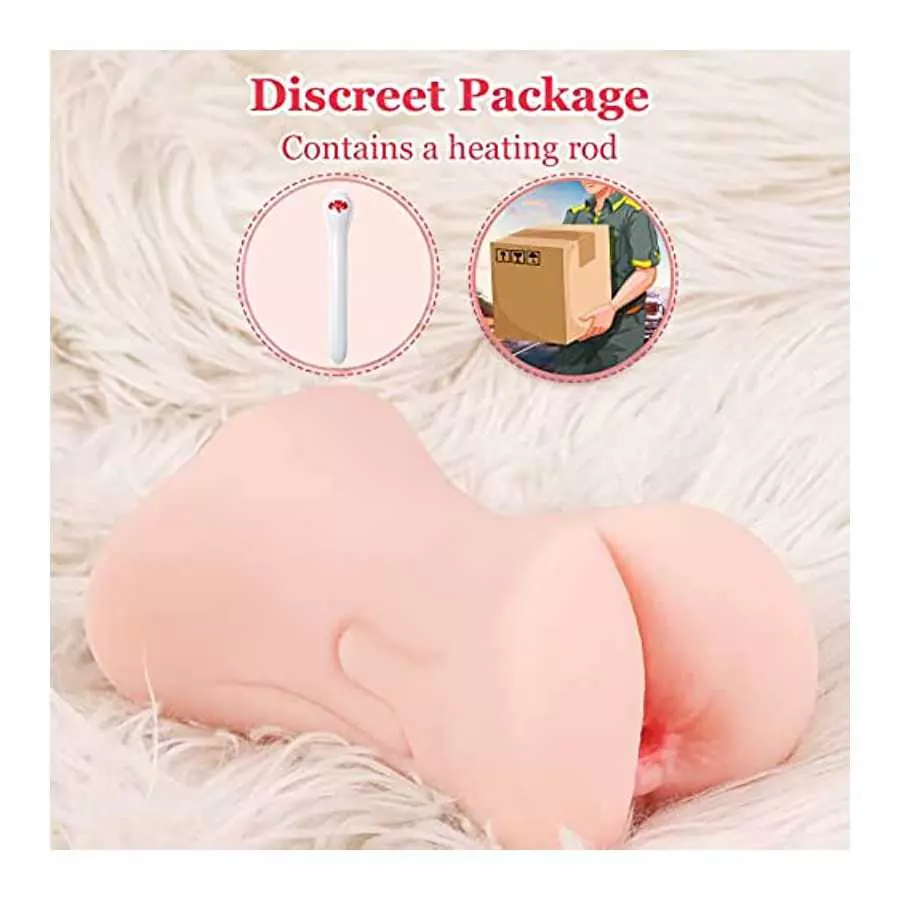 SEX DOLL CENTER Portable Male Masturbator for Men Masturbation, Lifelike Pocket Pussy Stroker with Realistic Textured Vagina, Ad