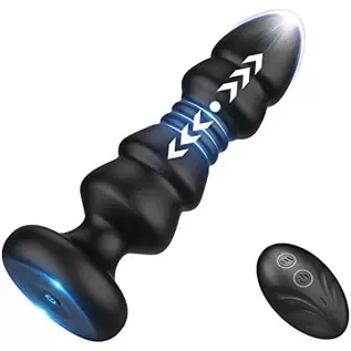Thrusting Anal Vibrator - Anal Sex Toy Remote Control Vibrating Butt Plug G Spot Vibrator, Anal Plug Vibrator with 5 Vibrating &
