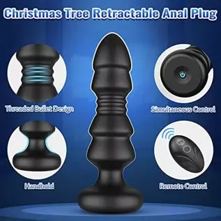 Thrusting Anal Vibrator - Anal Sex Toy Remote Control Vibrating Butt Plug G Spot Vibrator, Anal Plug Vibrator with 5 Vibrating & Thrusting Anal Vibrator - Anal Sex Toy Remote Control Vibrating Butt Plug G Spot Vibrator, Anal Plug Vibrator with 5 Vibrating &