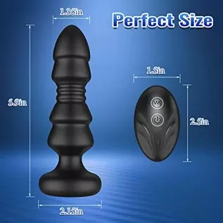 Thrusting Anal Vibrator - Anal Sex Toy Remote Control Vibrating Butt Plug G Spot Vibrator, Anal Plug Vibrator with 5 Vibrating & Thrusting Anal Vibrator - Anal Sex Toy Remote Control Vibrating Butt Plug G Spot Vibrator, Anal Plug Vibrator with 5 Vibrating &