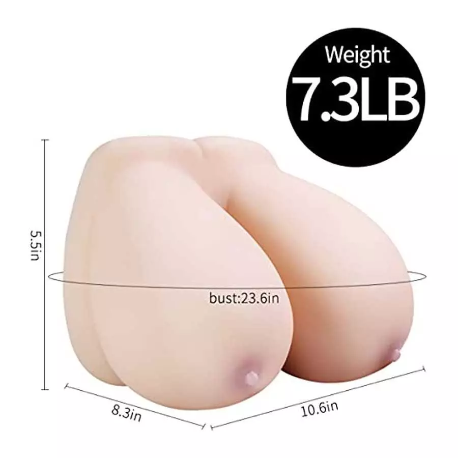 Sex Dolls with Large Breasts Male Masturbators Including Realistic Vagina and Anus 3 in 1 Use (Large Cows)