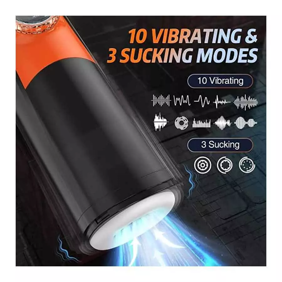Male Masturbators Adult Sex Toys & Games with 3D Realistic Textured Adult Toys, Automatic Masturbator Cup Sex Toy for Men 10 Vib