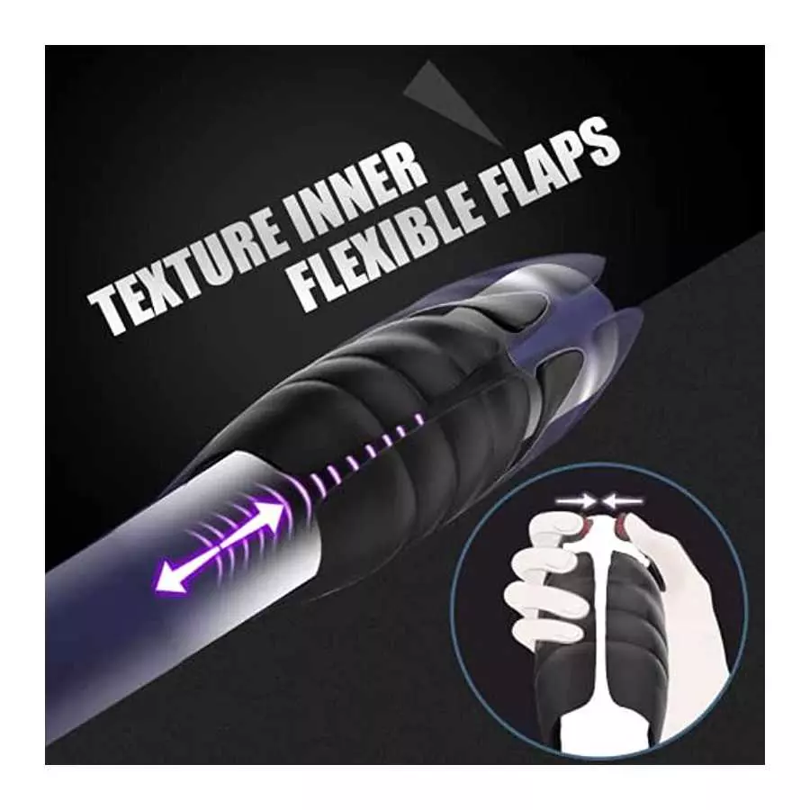 Male Masturbator Penis Vibrator with 9 Vibrations，Hands-Free Mens Vibrator Sex Toys for Men Masturbation with Adjustable Buckle，