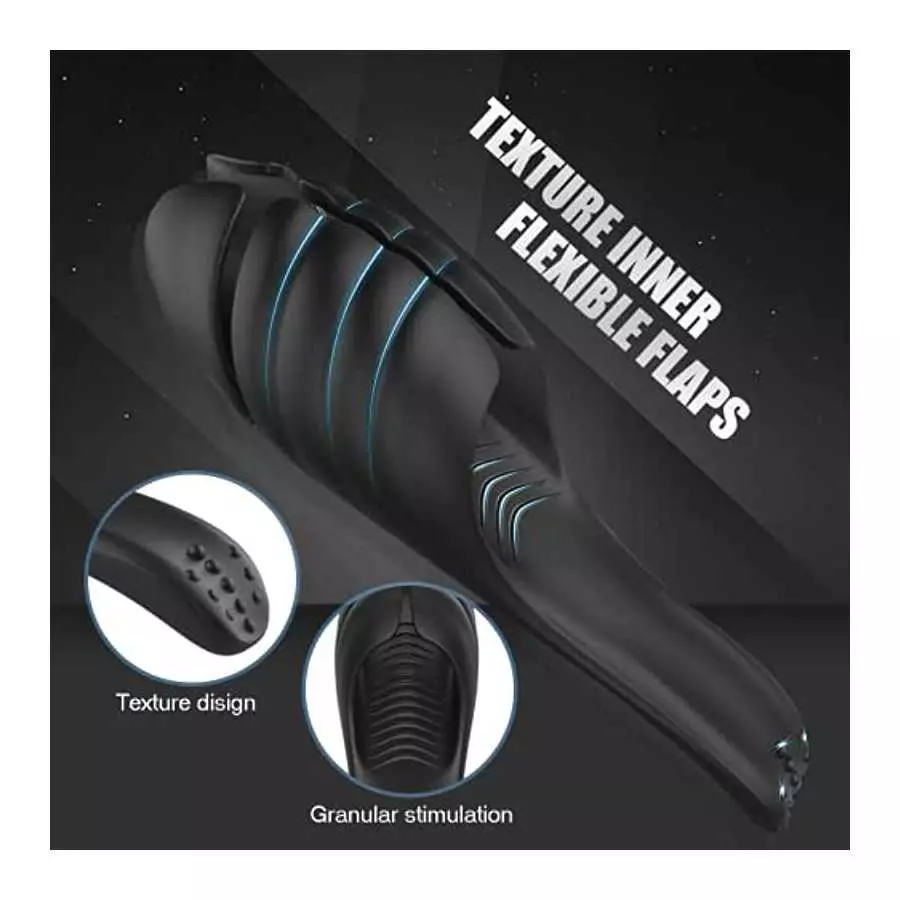 Male Masturbator Penis Vibrator with 9 Vibrations，Hands-Free Mens Vibrator Sex Toys for Men Masturbation with Adjustable Buckle，