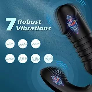 FOBONO Prostate Massager, Adjustable Anal Sex Toys for Men with 7 Thrusting & Vibrating Modes, App & Remote Control Anal Vibrato FOBONO Prostate Massager, Adjustable Anal Sex Toys for Men with 7 Thrusting & Vibrating Modes, App & Remote Control Anal Vibrato