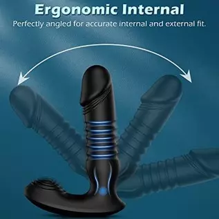 FOBONO Prostate Massager, Adjustable Anal Sex Toys for Men with 7 Thrusting & Vibrating Modes, App & Remote Control Anal Vibrato FOBONO Prostate Massager, Adjustable Anal Sex Toys for Men with 7 Thrusting & Vibrating Modes, App & Remote Control Anal Vibrato