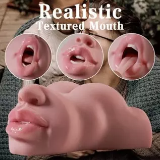2 in 1 Sex Dolls for Gay Male with Realistic Textured Mouth and Tight Anus,Gay Toys with Face Masturbator Deep Throat Oral Sex G 2 in 1 Sex Dolls for Gay Male with Realistic Textured Mouth and Tight Anus,Gay Toys with Face Masturbator Deep Throat Oral Sex G