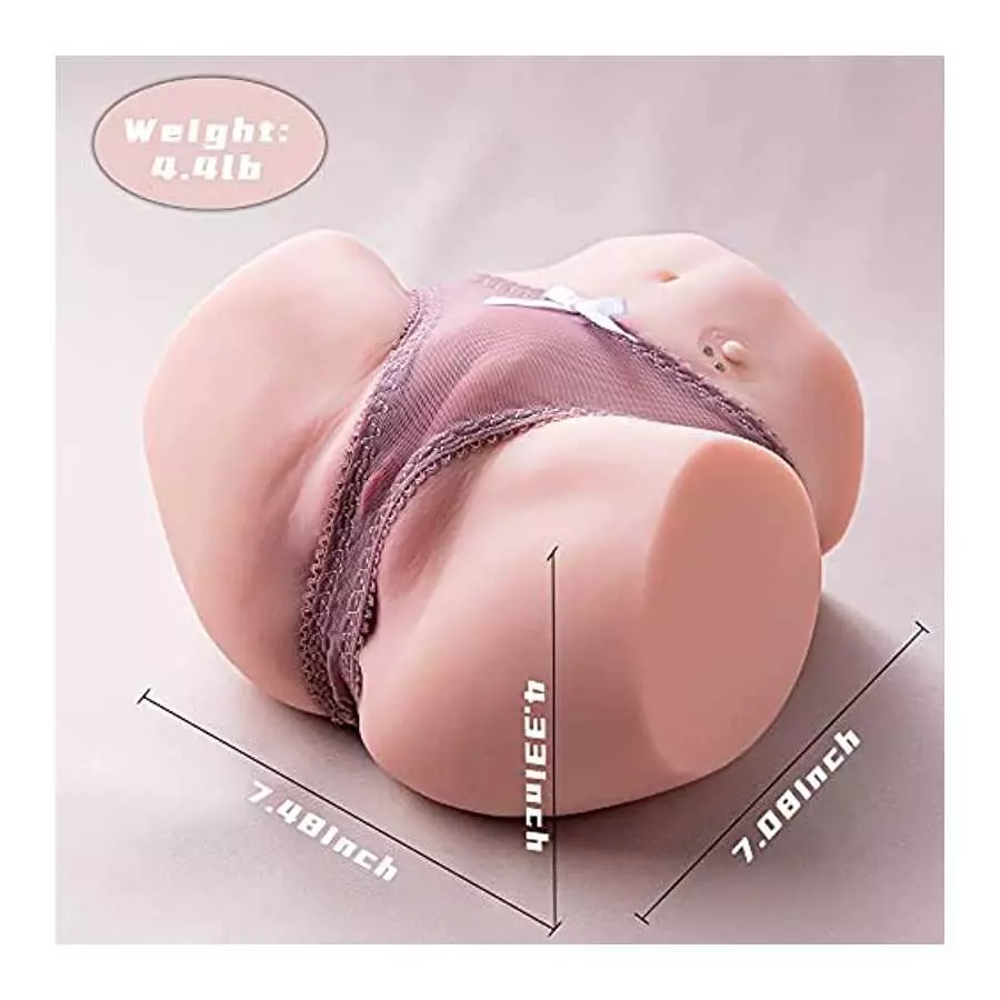 4.4lb Vibrating Butt Realistic Vagina Anus Sex Toy for Men Male Masturbator Stroker Sex Doll Lifelike Pussy Rechargeable 10 Freq