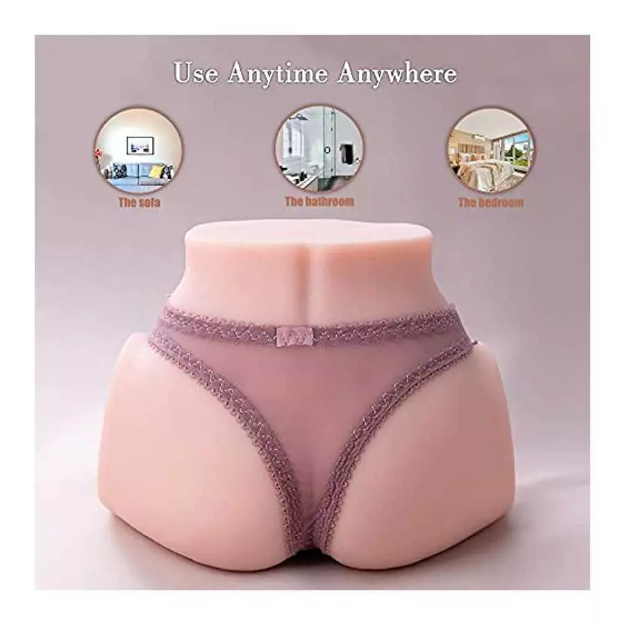 4.4lb Vibrating Butt Realistic Vagina Anus Sex Toy for Men Male Masturbator Stroker Sex Doll Lifelike Pussy Rechargeable 10 Freq