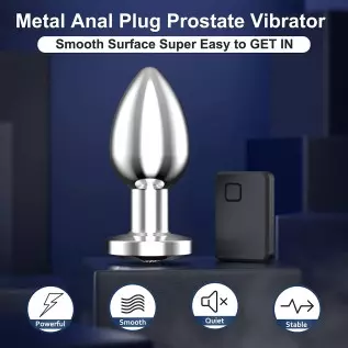Anal Plug Sex Toys for Men Women Anal Toys Metal Vibrating Butt Plug Vibrator with 30ft Remote Control 10 Modes, VOBJOY Prostate Anal Plug Sex Toys for Men Women Anal Toys Metal Vibrating Butt Plug Vibrator with 30ft Remote Control 10 Modes, VOBJOY Prostate