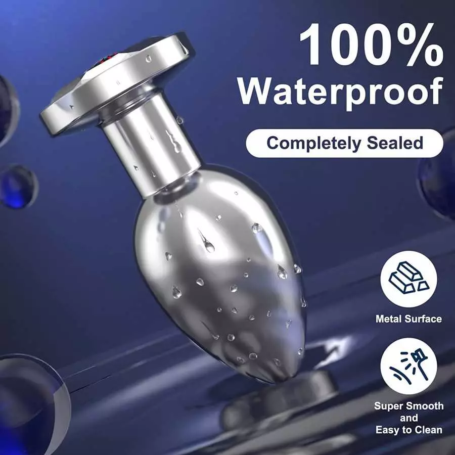 Anal Plug Sex Toys for Men Women Anal Toys Metal Vibrating Butt Plug Vibrator with 30ft Remote Control 10 Modes, VOBJOY Prostate