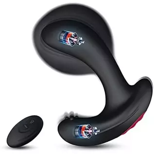 Anal Vibrator Inflatable Butt Plug - Remote Control Prostate Massager with Automatic Inflation and 10 Vibrating Modes for Adult 