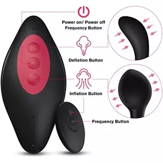 Anal Vibrator Inflatable Butt Plug - Remote Control Prostate Massager with Automatic Inflation and 10 Vibrating Modes for Adult Anal Vibrator Inflatable Butt Plug - Remote Control Prostate Massager with Automatic Inflation and 10 Vibrating Modes for Adult