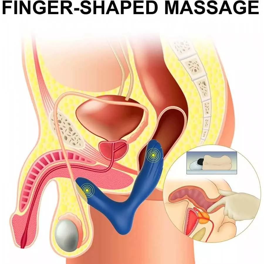 Waterproof Vibrating Prostate Massager for Beginners, Personal Anal Toy P Spot Vibrator with Remote Control for Hands Free Play,