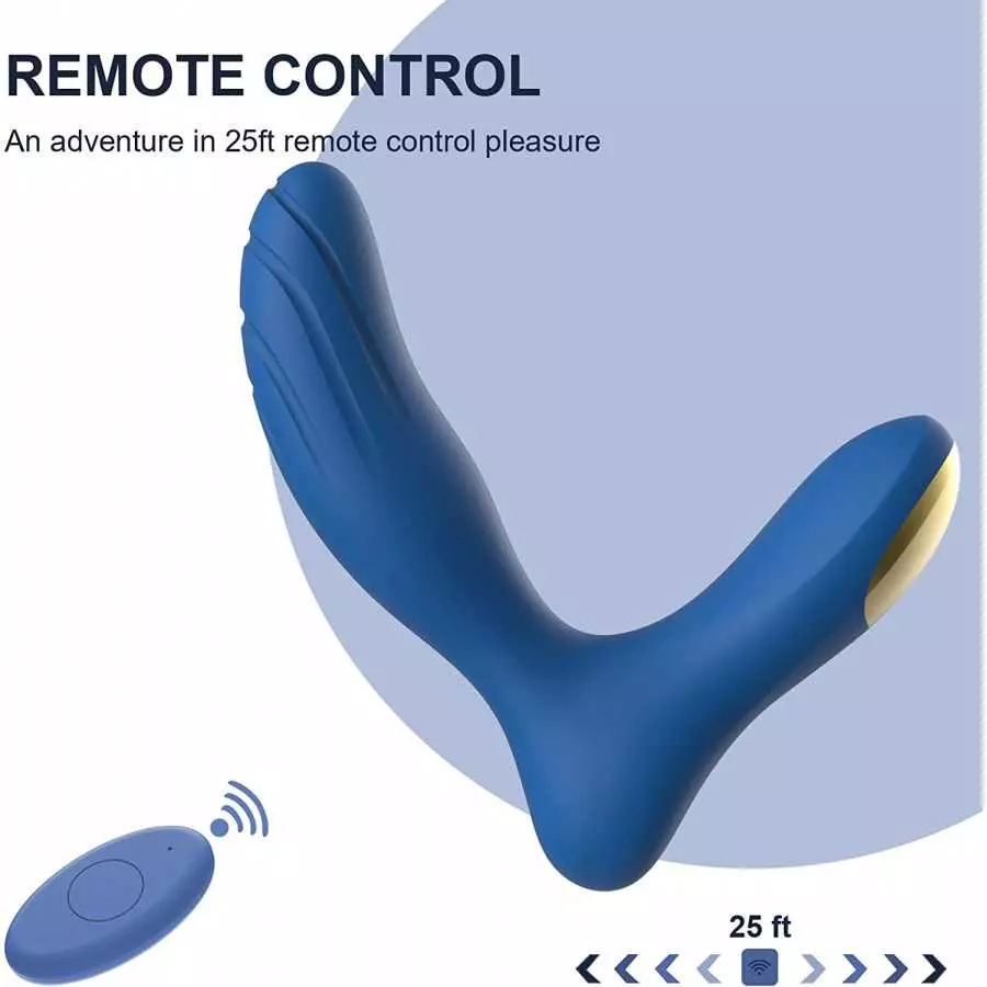 Waterproof Vibrating Prostate Massager for Beginners, Personal Anal Toy P Spot Vibrator with Remote Control for Hands Free Play,