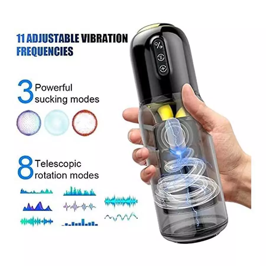 Male masturbators, Men's Hoodies Toy with 7 Powerful Thrusting Rotating Modes for Penis Stimulation, Electric Pocket Pussy Vagin