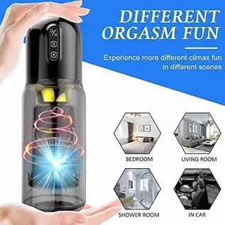 Male masturbators, Men's Hoodies Toy with 7 Powerful Thrusting Rotating Modes for Penis Stimulation, Electric Pocket Pussy Vagin