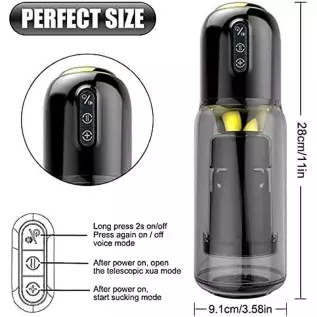 Male masturbators, Men's Hoodies Toy with 7 Powerful Thrusting Rotating Modes for Penis Stimulation, Electric Pocket Pussy Vagin